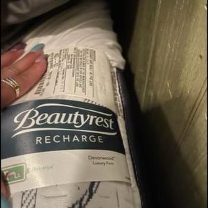 King size bed with box spring and frame 2 months old